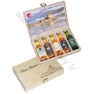 Whisky : coffret cadeau avec boîte en bois personnalisée